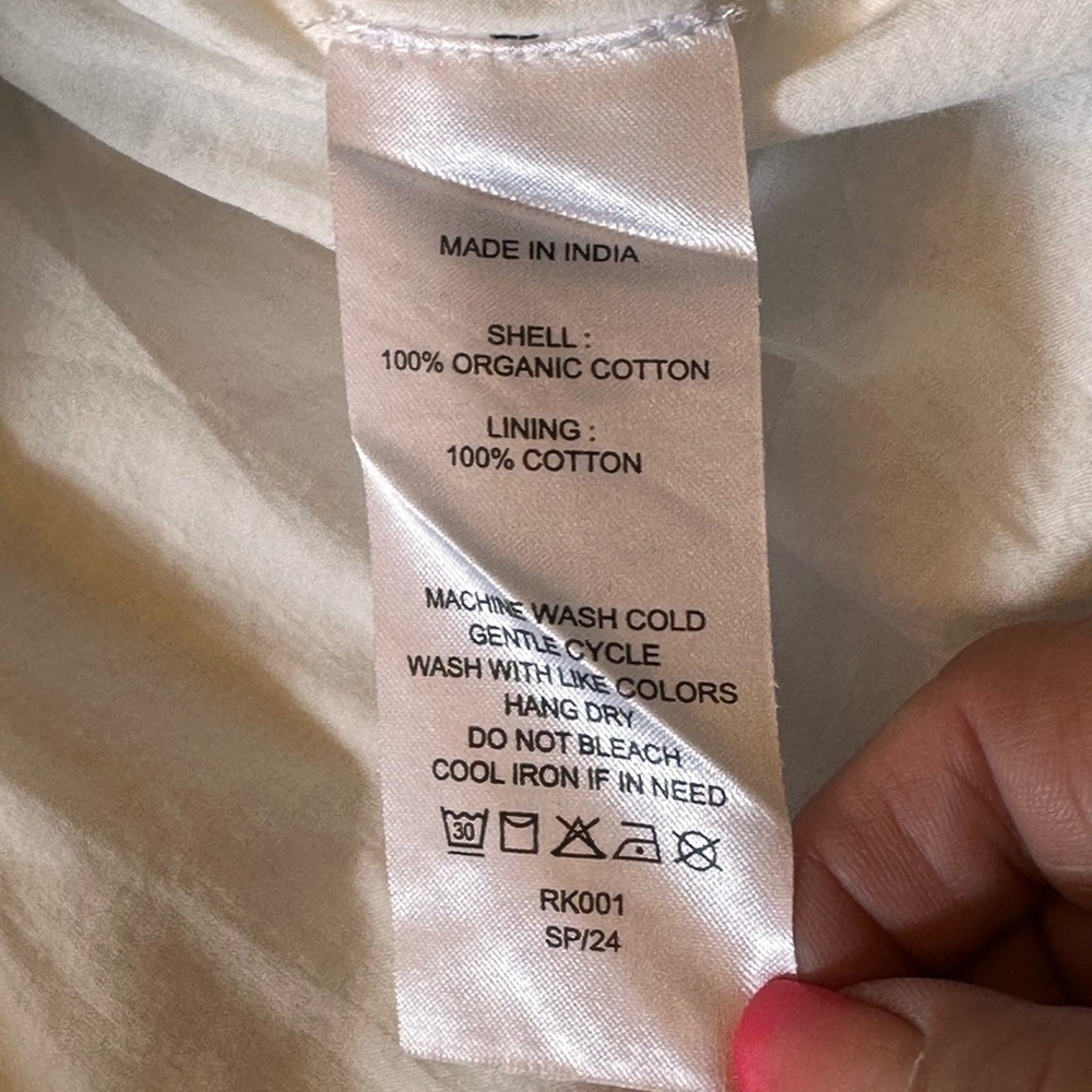 Quince NWOT SZ XSM white flax linen cotton swing dress‎ mini - Picture 13 of 16